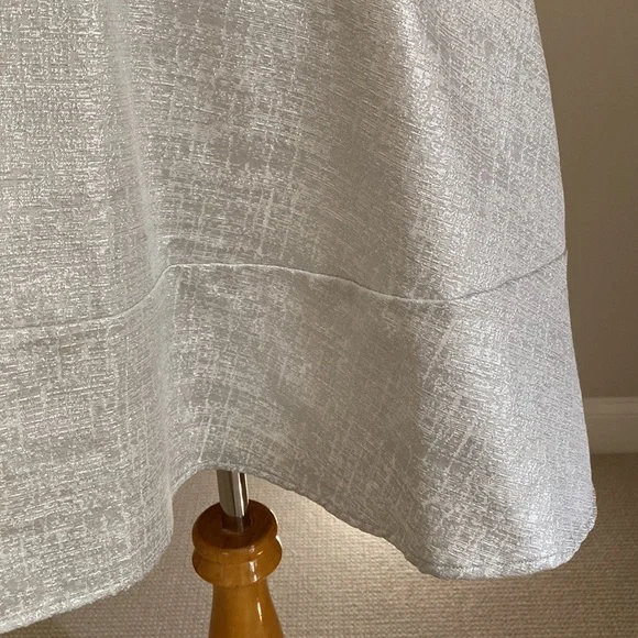 NWT EXPRESS Metallic Silver A-Line Strapless Party Dress Size 6 - Picture 3 of 12